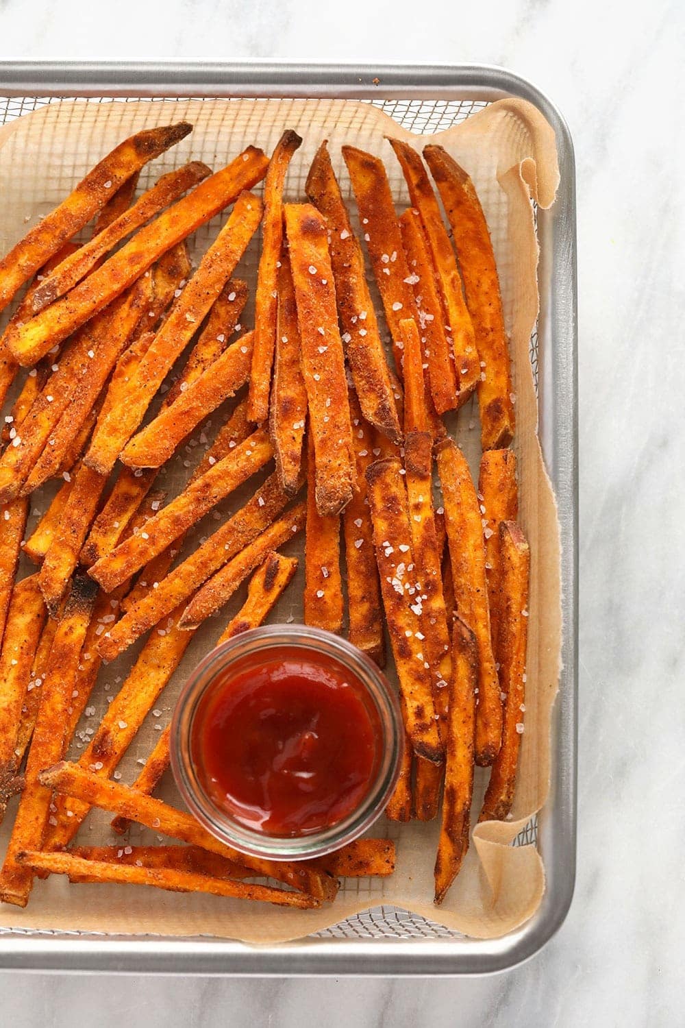 The BEST Crispy Homemade Sweet Potato Fries Recipe