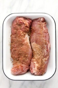 Instant pot pork tenderloin with dry rub.