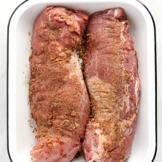 Instant pot pork tenderloin with dry rub.
