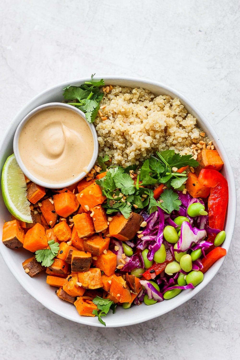 sweet potato coconut quinoa bowl