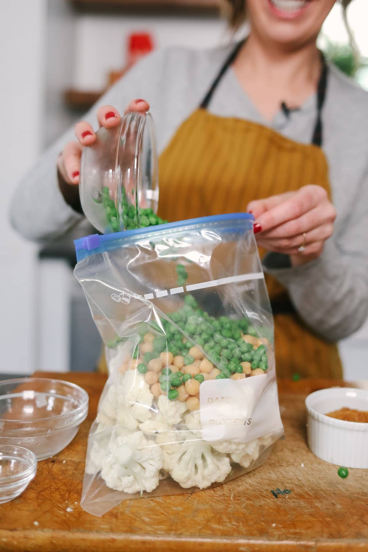 Preparing moroccan chickpea couscous 