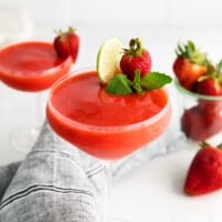 strawberry daiquiri in glass