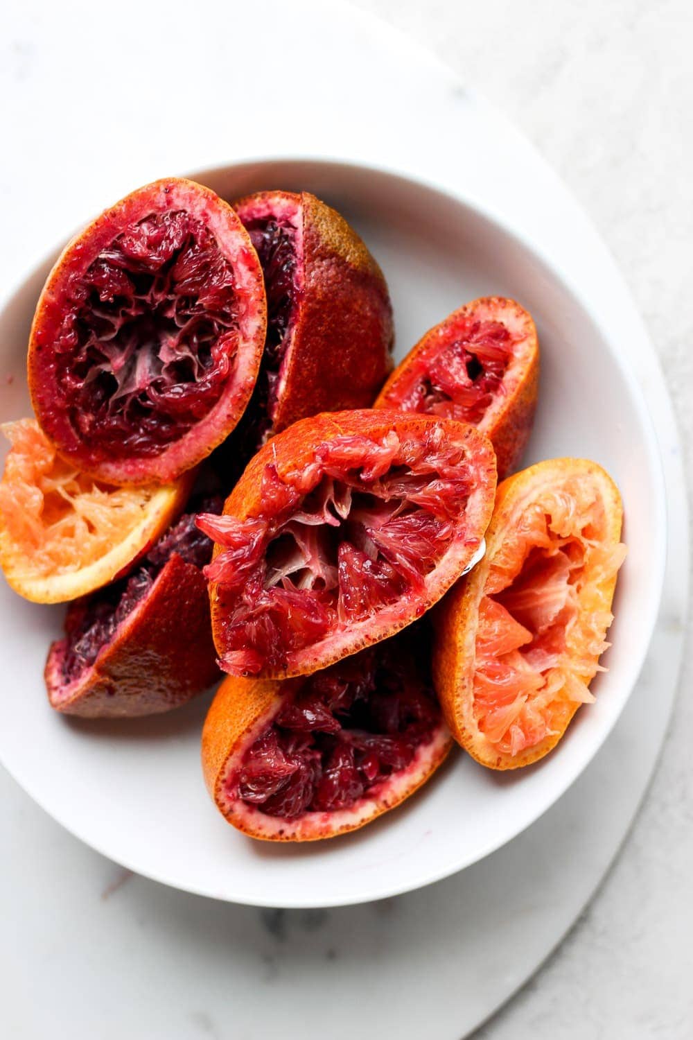 Juiced blood oranges 