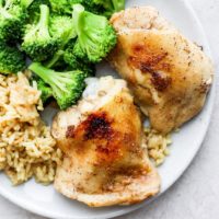 chicken thighs on plate