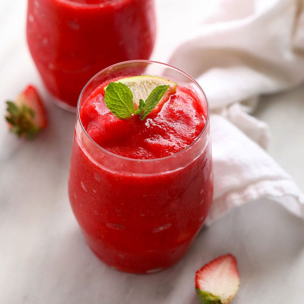 blended strawberry daiquiris