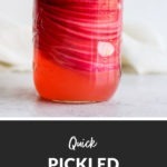 Quick pickled onions preserved in a jar.