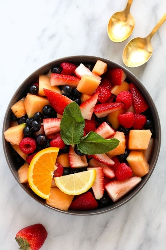Fresh Fruit Salad Ready In 15 Minutes Fit Foodie Finds