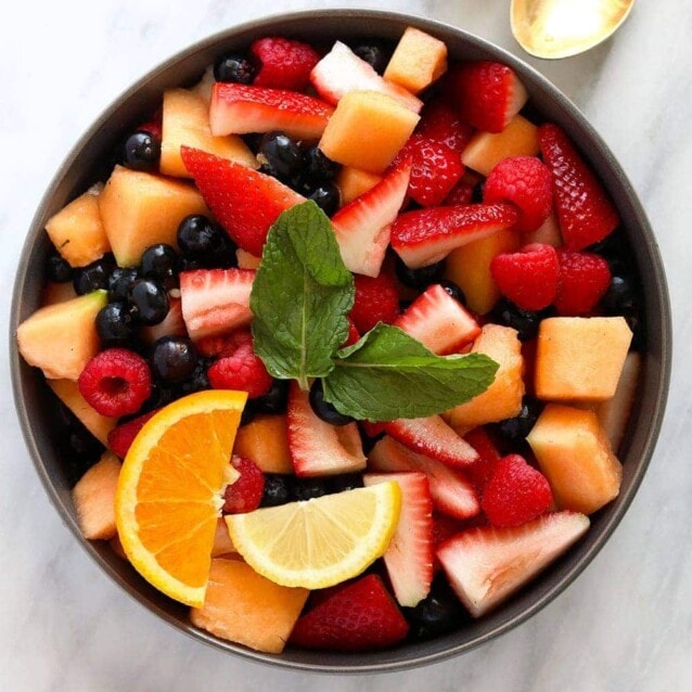 Fresh Fruit Salad (ready in 15 minutes!) - Fit Foodie Finds