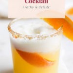 Orange cocktail in a glass.