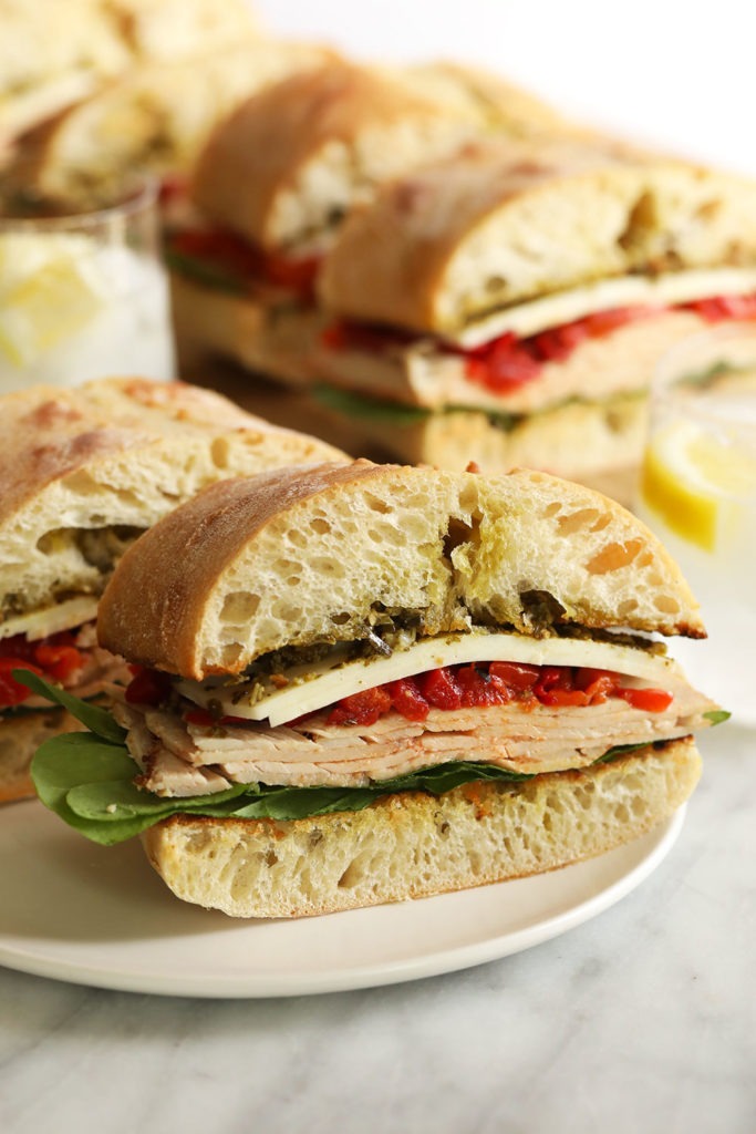 Turkey Pesto Sandwiches - Fit Foodie Finds