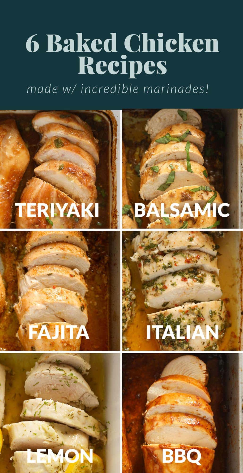 6 baked chicken breasts