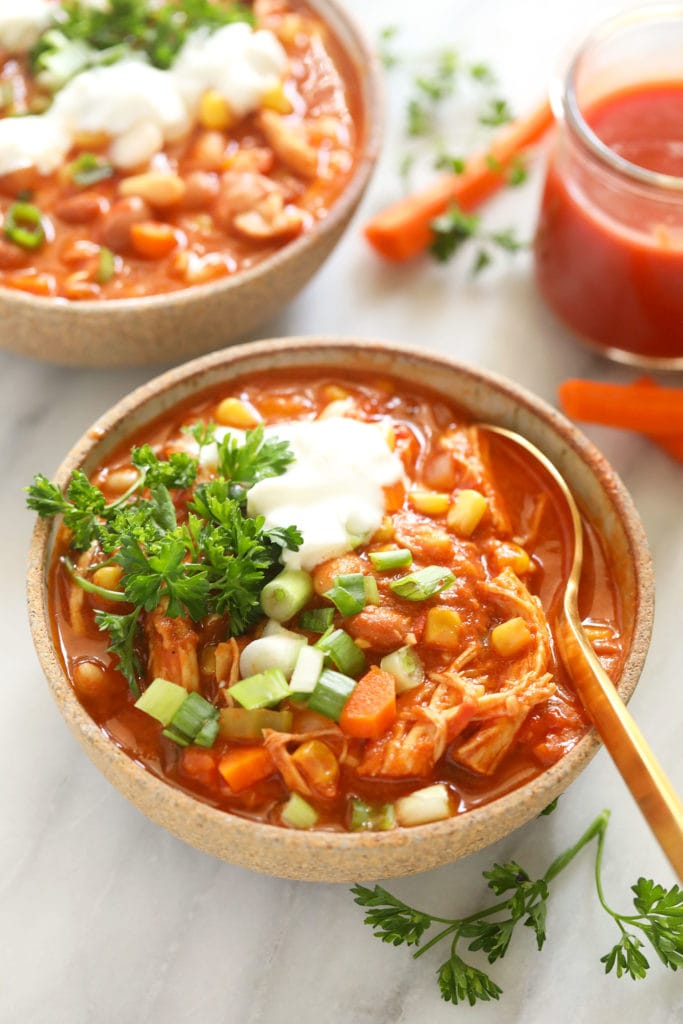 Instant Pot Buffalo Chicken Chili Fit Foodie Finds