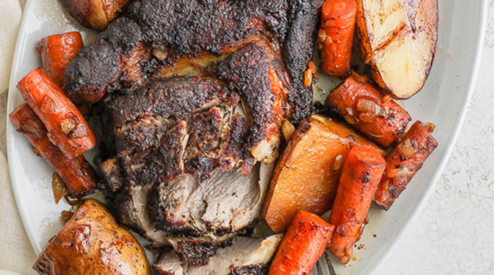pork roast on plate