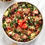 Fresh Strawberry Quinoa Salad - Fit Foodie Finds