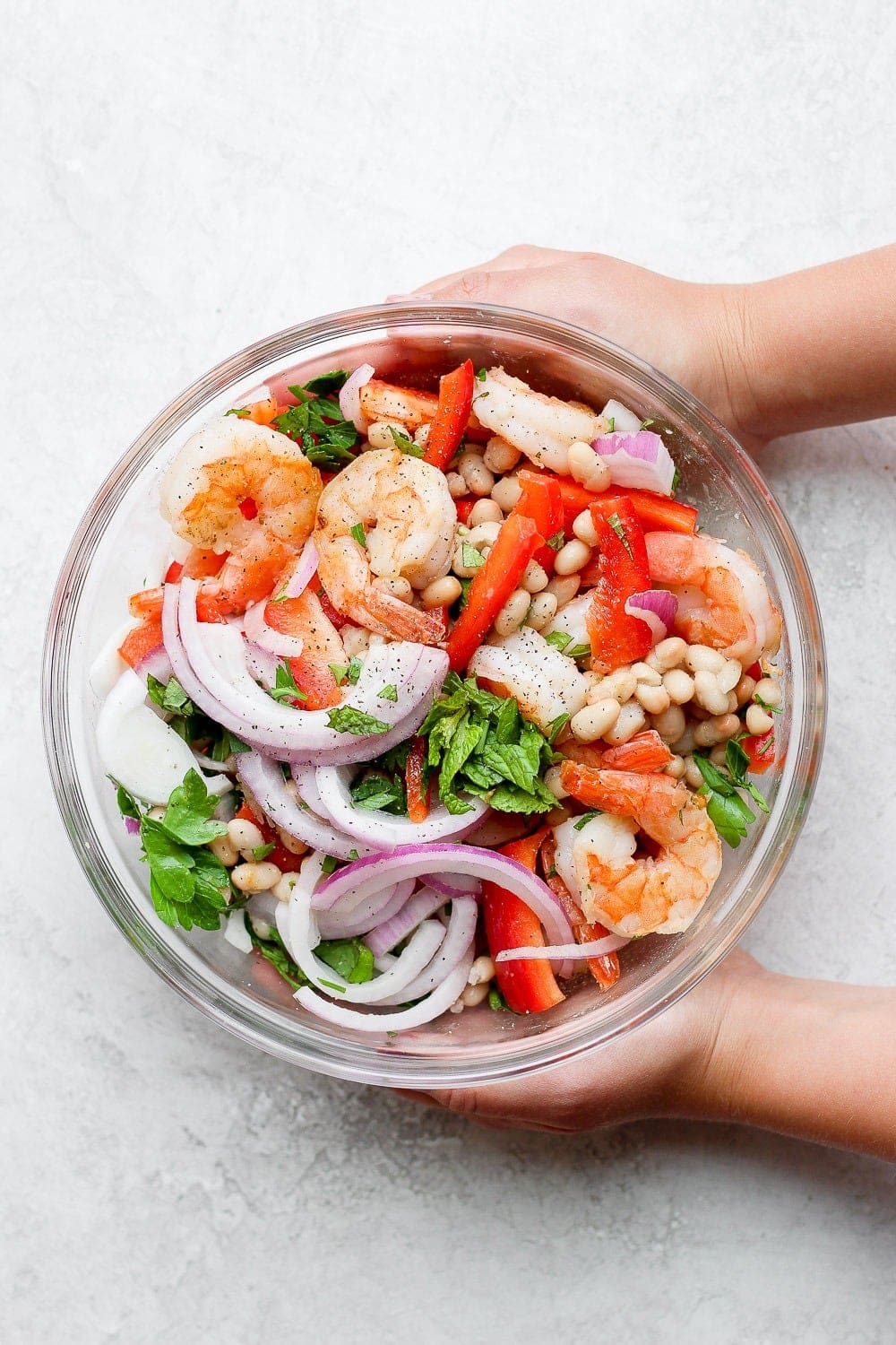 Healthy Shrimp Salad (no mayo dressing!) - Fit Foodie Finds