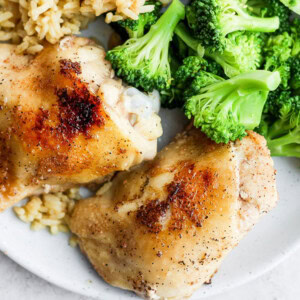 sous vide chicken thighs with broccoli