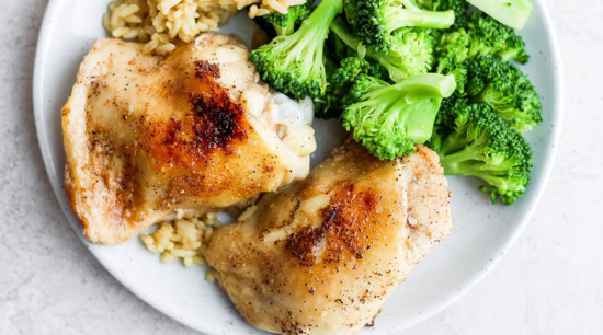 sous vide chicken thighs with broccoli