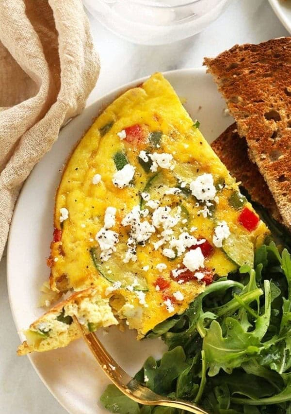 a slice of frittata