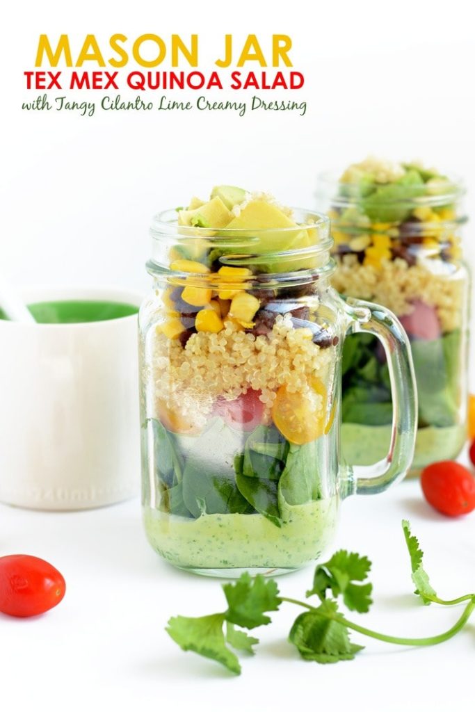 Southwestern Quinoa Mason Jar Salads - Making Thyme for Health