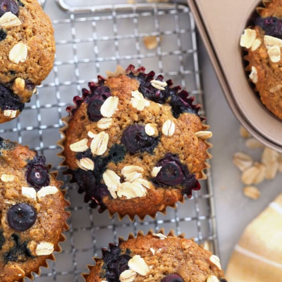 blueberry oatmeal muffins