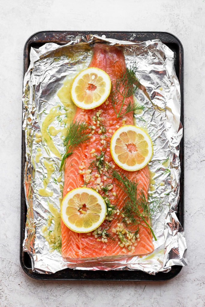 Baked Salmon in Foil (with lemon & dill!) Fit Foodie Finds