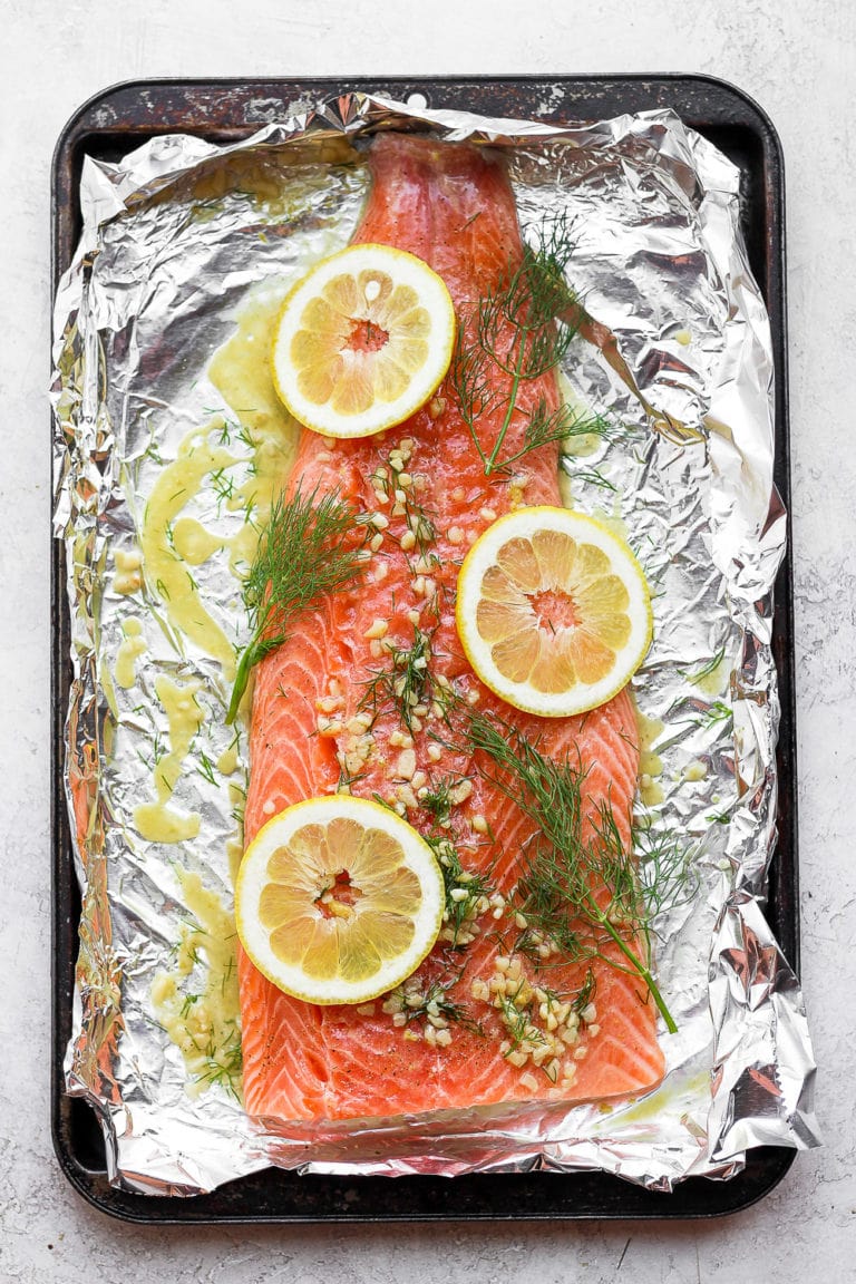 Salmon Marinade (with lemon and dill) - Fit Foodie Finds