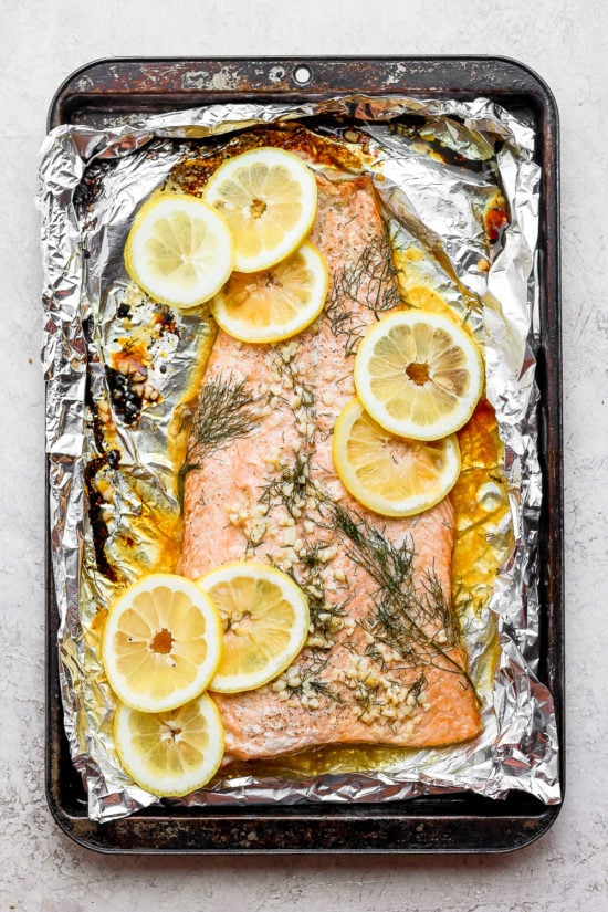 Baked Salmon in Foil (with lemon & dill!) - Fit Foodie Finds