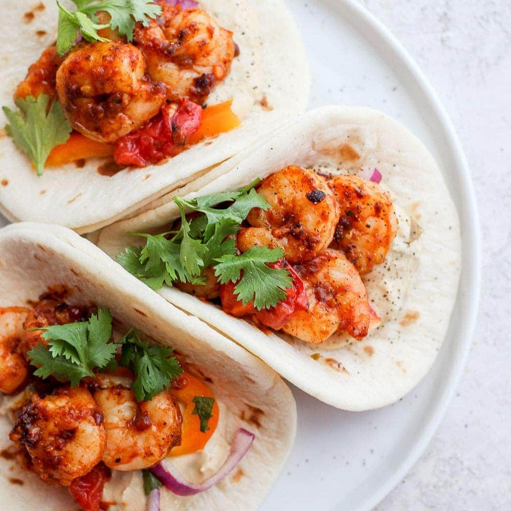 Easy Shrimp Tacos (weeknight din solution!) - Fit Foodie Finds