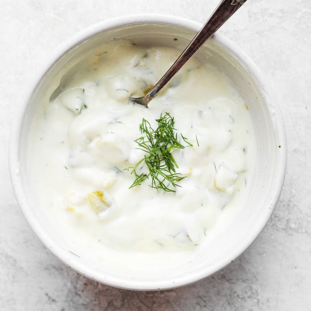 dill pickle dip in bowl