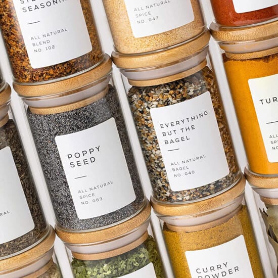 spice jars.