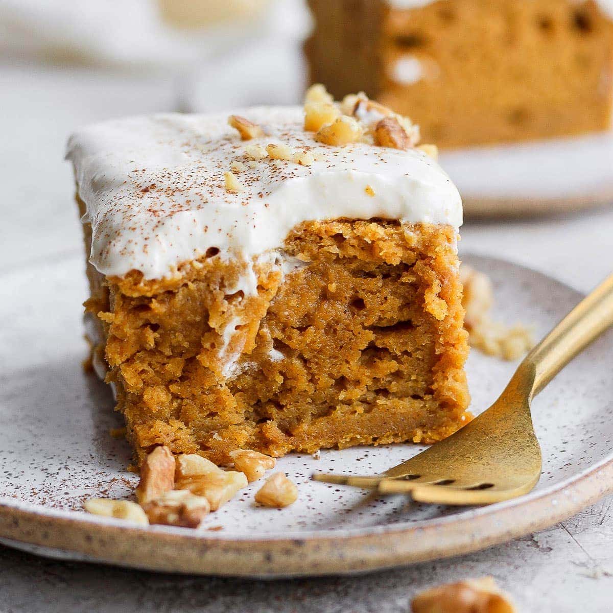 Pumpkin Sheet Cake (w/ cream cheese frosting!) - Fit Foodie Finds