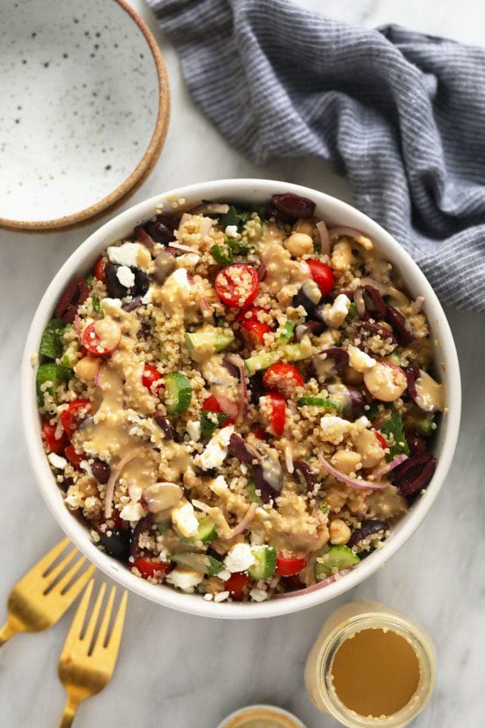 BBQ chicken quinoa salad bowls (+ video) - Family Food on the Table