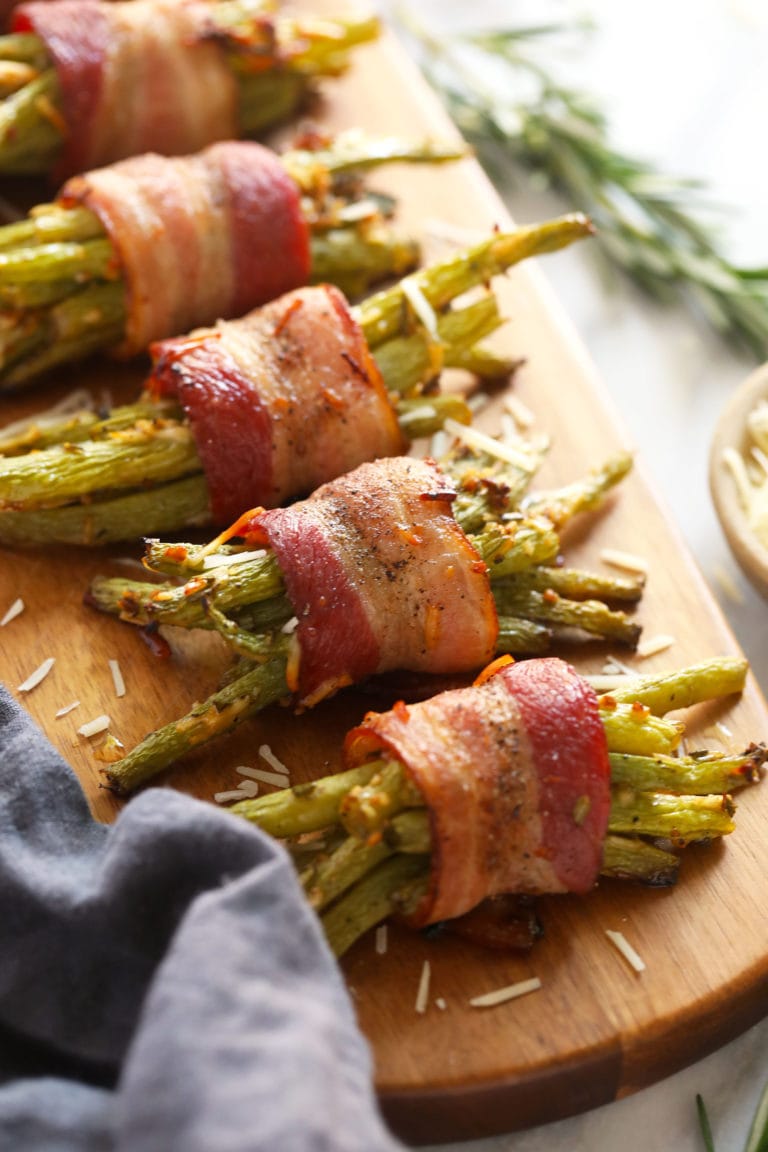 Bacon Wrapped Green Beans - Fit Foodie Finds