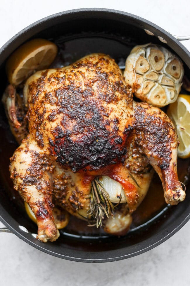 Easy Whole Roasted Chicken Recipe - Fit Foodie Finds
