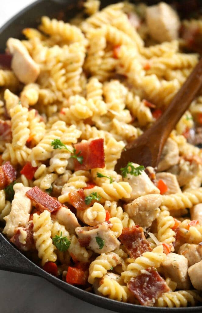 casserole in cast iron skillet