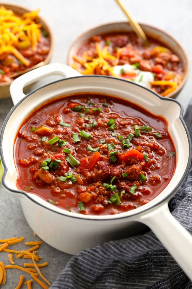 Best Turkey Chili Recipe (basic but delish!) - Fit Foodie Finds