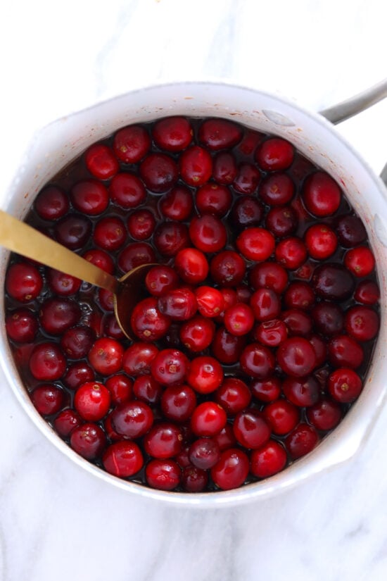 Lemon Ginger Cranberry Sauce (From Scratch!) - Fit Foodie Finds