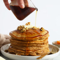 Sweet potato pancakes on a plate