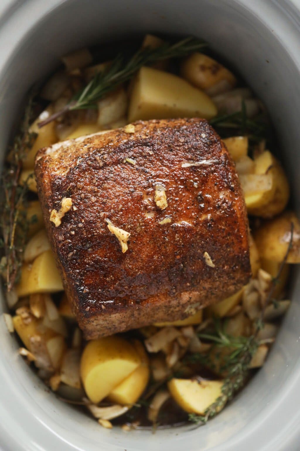 Slow Cooker Pork Loin - Fit Foodie Finds