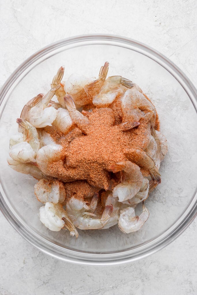 raw shrimp in cajun seasoning 