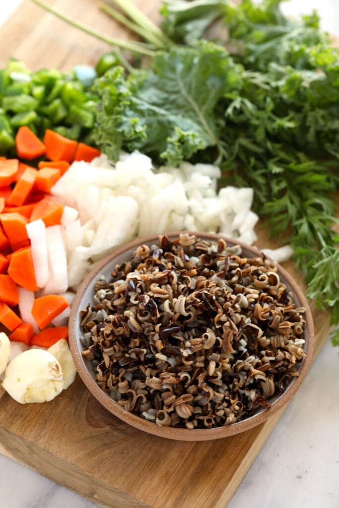 Freezer Meal Chicken Wild Rice Soup - Kiwi and Carrot