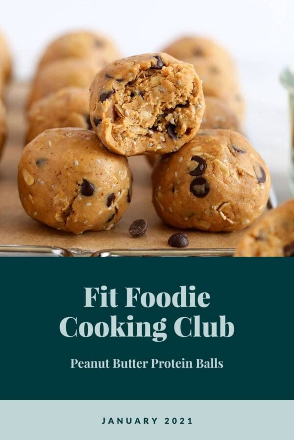 fit foodie cooking club peanut butter protein balls.