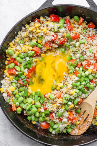 Cauliflower Fried Rice (veggie-packed!) - Fit Foodie Finds
