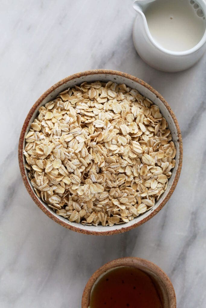 bowl of rolled oats