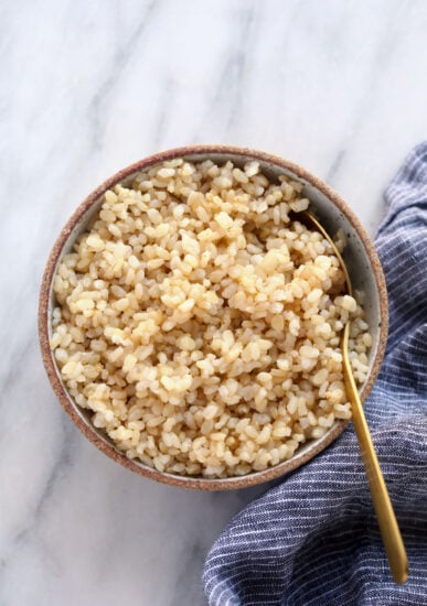 Instant Pot Brown Rice in a bowl.