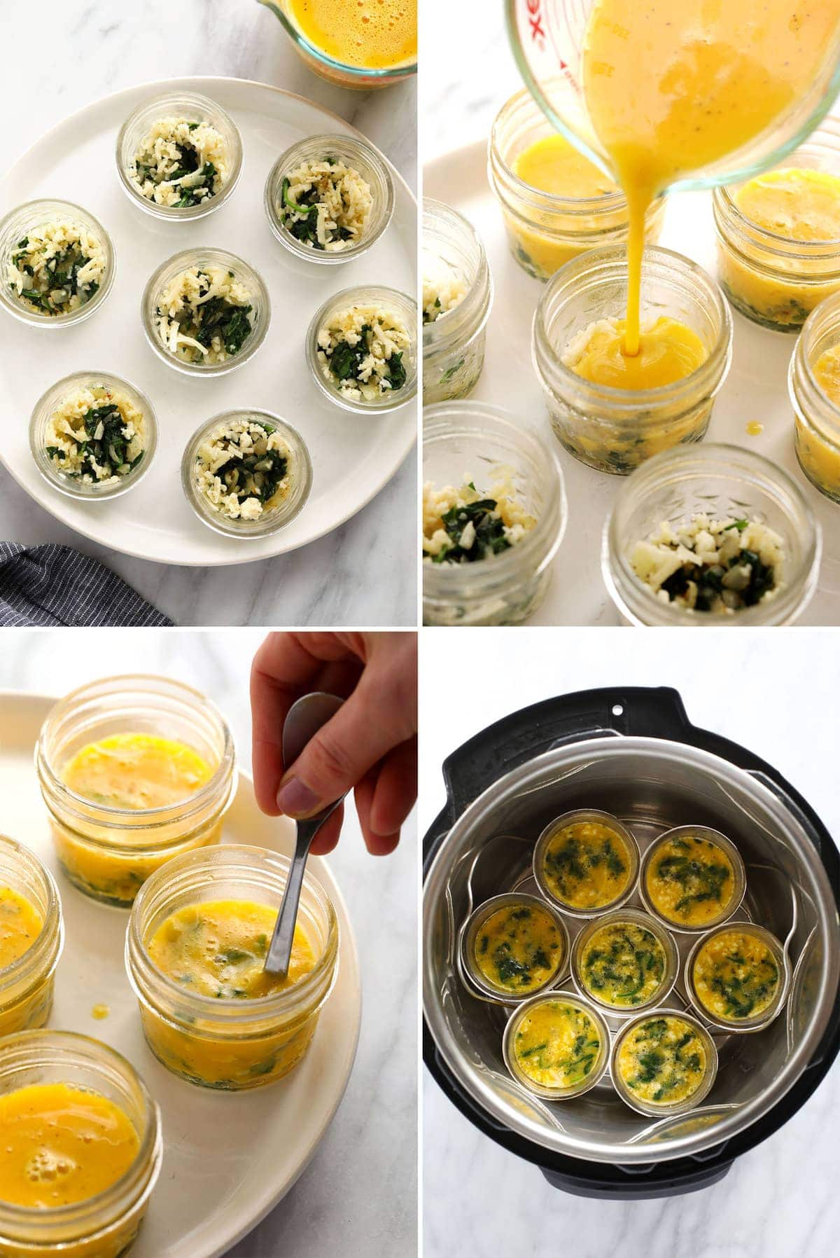 How to make Instant Pot egg bites in glass jars. 