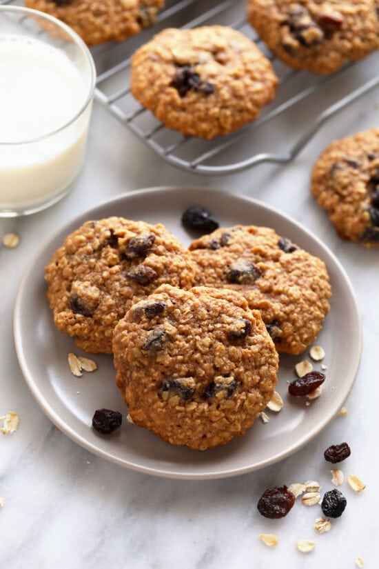 Oatmeal Raisin Cookies (Chewy + Delicious!)- Fit Foodie Finds