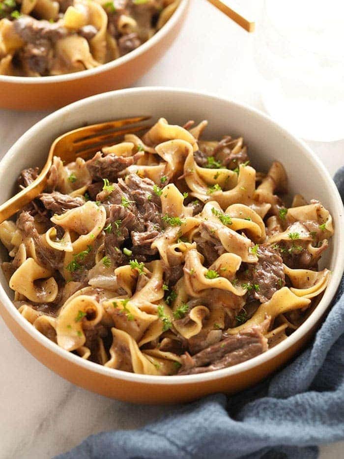 Instant Pot Beef Stroganoff - Fit Foodie Finds