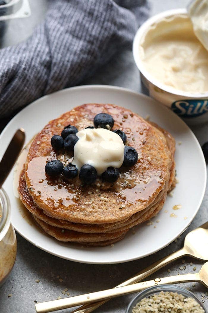 vegan pancakes on plate