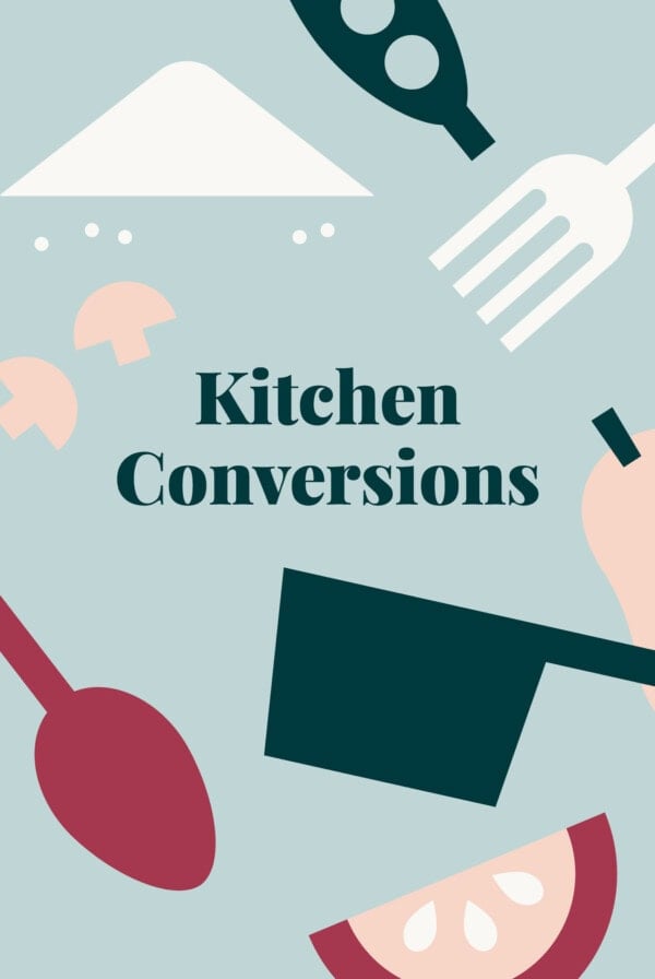 kitchen conversions with utensils and utensils.